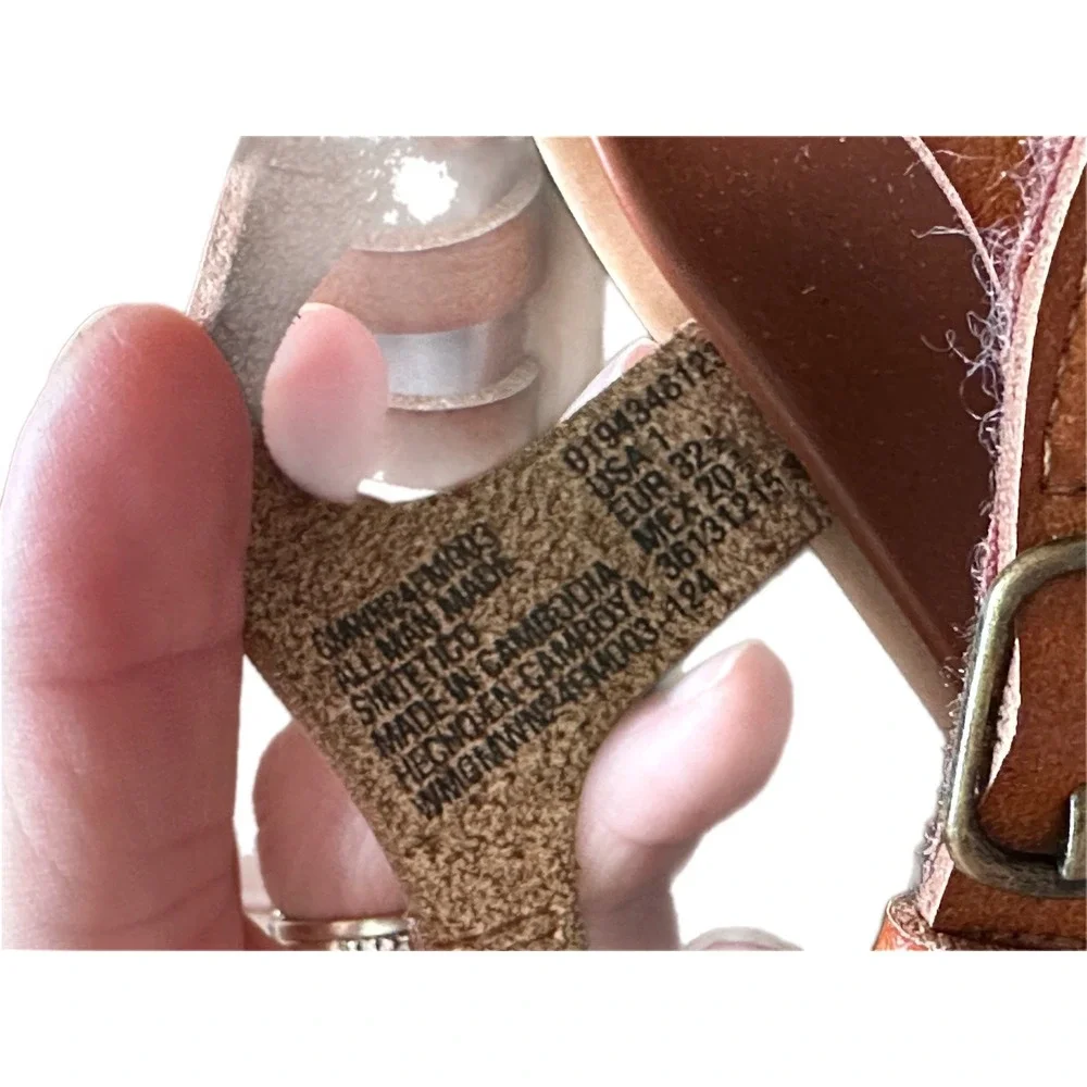 Wonder Nation Kids Brown Strappy Gladiator Sandals Buckle Closure‎ Size 1